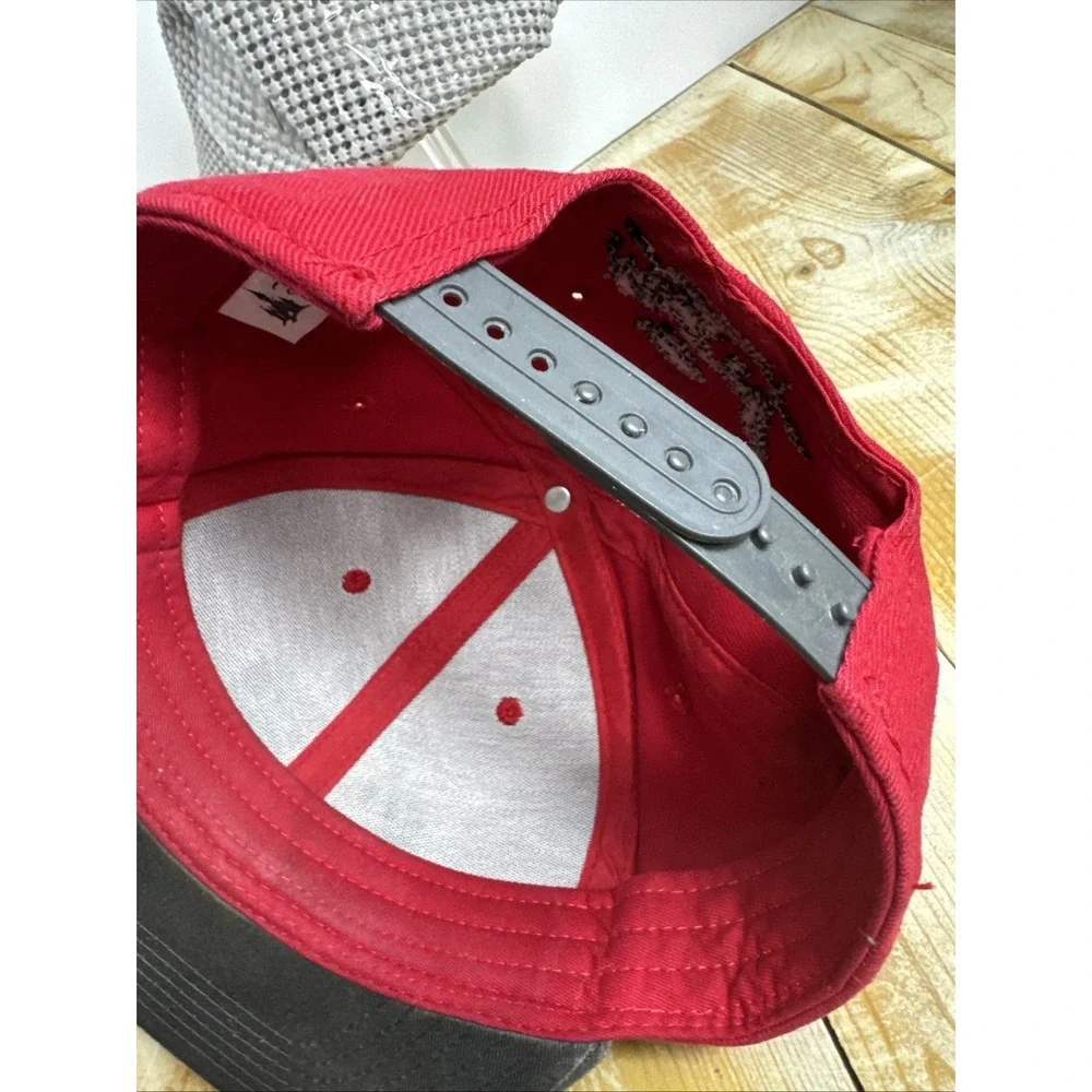 Disney Parks Mickey Mouse Red Retro Embroidered Snapback Hat Cap Youth‎ Size